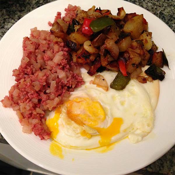 Egg with home fries (2 Eggs)